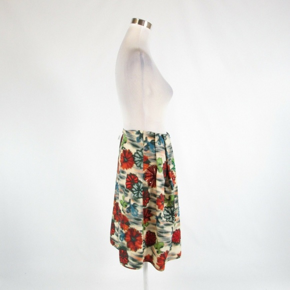 White red MALIPARMI pleated skirt IT40 6 - Picture 9 of 14